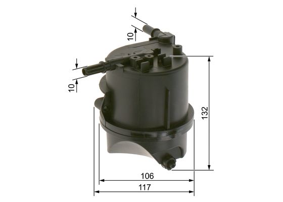 BOSCH 0 986 4B2 006 Yakıt Filtresi | Eşdeğer: MANN WK 939 | Citroen / Ford