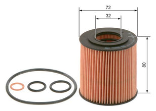 BOSCH 0 986 4B7 018 Yağ Filtresi | Eşdeğer: MANN HU 815/2 x | BMW