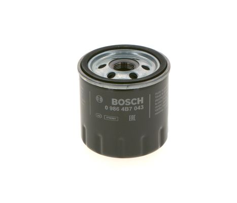 BOSCH 0 986 4B7 043 Yağ Filtresi | Eşdeğer: MANN W 7032 | Renault / Dacia