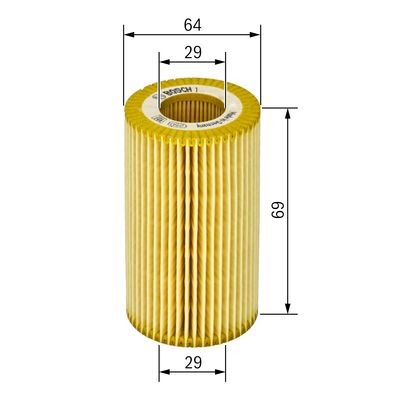 BOSCH 1 457 429 249 Yağ Filtresi | Eşdeğer: MANN HU 711/51 x | Peugeot / Citroen