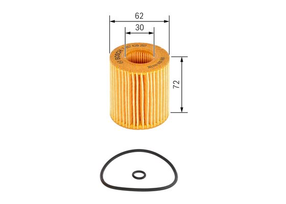 BOSCH 1 457 429 257 Yağ Filtresi | Eşdeğer: MANN HU 711 x | Ford / Mazda