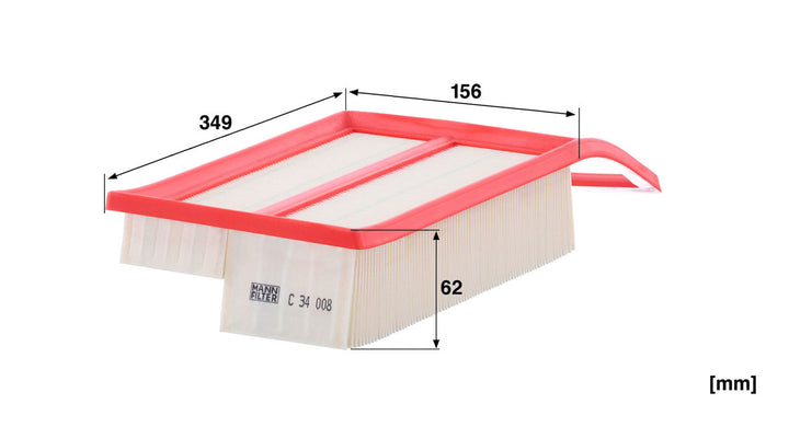 MANN-FILTER C 34 008 Hava Filtresi | Fiat Doblò / Doblò C