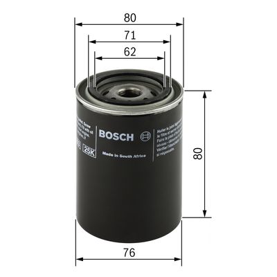 BOSCH F 026 407 005 Yağ Filtresi | Eşdeğer: MANN W 712/80 | Saab