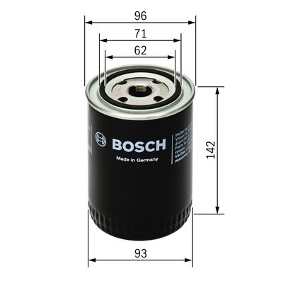 BOSCH F 026 407 053 Yağ Filtresi | Eşdeğer: MANN W 940/62 | Citroen / Fiat
