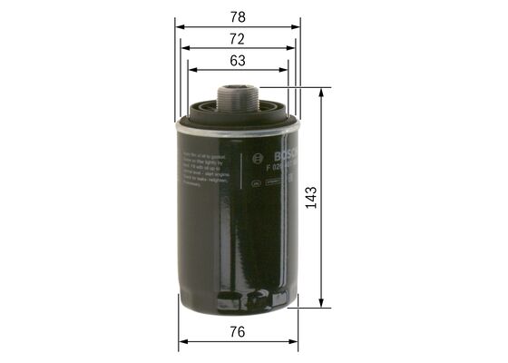 BOSCH F 026 407 080 Yağ Filtresi | Eşdeğer: MANN W 719/45 | VW / Audi