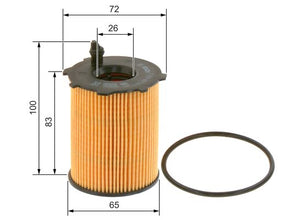 BOSCH F 026 407 082 Yağ Filtresi | Eşdeğer: MANN HU 7033 z | Peugeot / Citroen