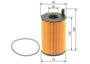 BOSCH F 026 407 122 Yağ Filtresi | Eşdeğer: MANN HU 8005 z | Audi / Porsche