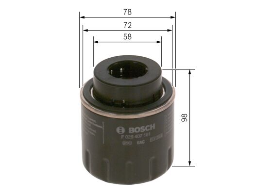 BOSCH F 026 407 181 Yağ Filtresi | Eşdeğer: MANN W 712/93 | VW / Seat