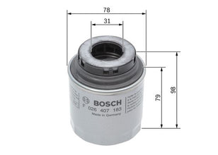 BOSCH F 026 407 183 Yağ Filtresi | Eşdeğer: MANN W 712/94 | VW / Skoda
