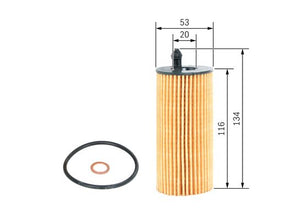 BOSCH F 026 407 205 Yağ Filtresi | Eşdeğer: MANN HU 6014/1 z | BMW / Toyota