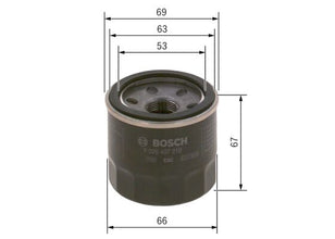 BOSCH F 026 407 210 Yağ Filtresi | Eşdeğer: MANN W 67/1 | KIA Motors / Suzuki
