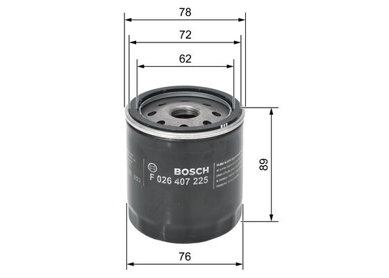 BOSCH F 026 407 225 Yağ Filtresi | Eşdeğer: MANN W 7015 | Ford / Volvo Cars