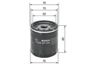 BOSCH F 026 407 225 Yağ Filtresi | Eşdeğer: MANN W 7015 | Ford / Volvo Cars