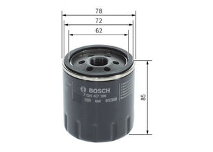 BOSCH F 026 407 396 Yağ Filtresi | Eşdeğer: MANN W 7053 | Peugeot / Citroen