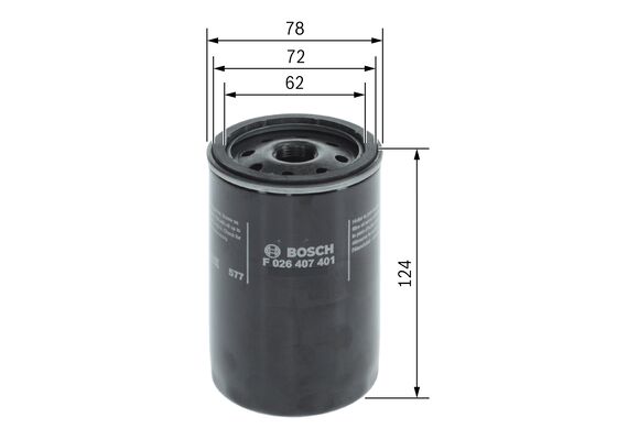 BOSCH F 026 407 401 Yağ Filtresi | Eşdeğer: MANN W 719/5 | BMW / Audi