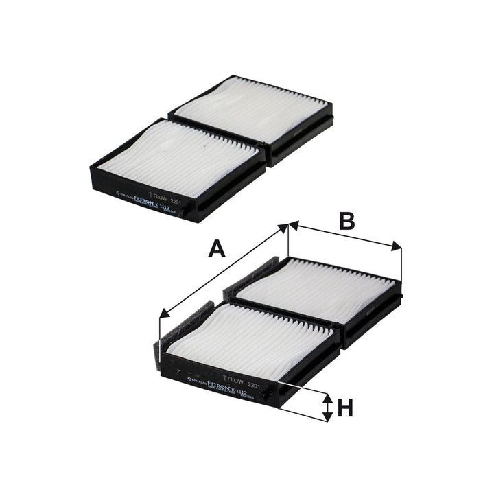 FILTRON K 1112-2x Polen Filtresi | Eşdeğer: MANN CU 2033-2 | MAZDA