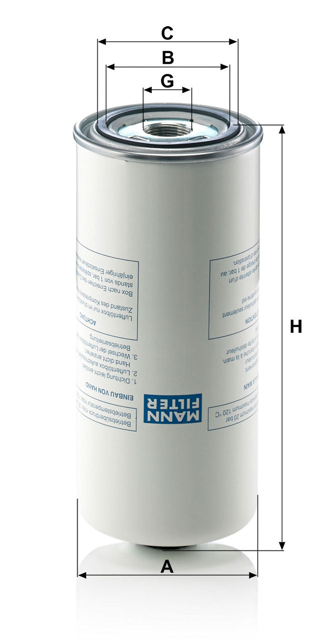 MANN-FILTER LB 962/2 Yağ Filtresi