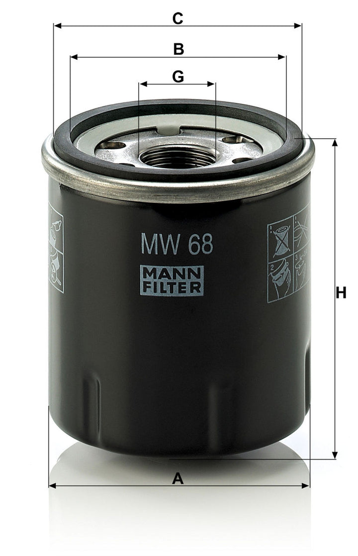 MANN-FILTER MW 68 Yağ Filtresi