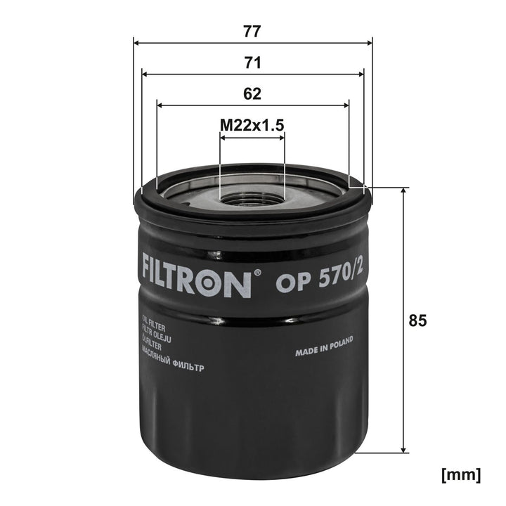 FILTRON OP 570/2 Yağ Filtresi | Eşdeğer: MANN W 7056 | CHEVROLET