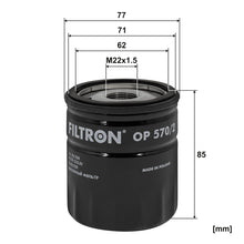 FILTRON OP 570/2 Yağ Filtresi | Eşdeğer: MANN W 7056 | CHEVROLET