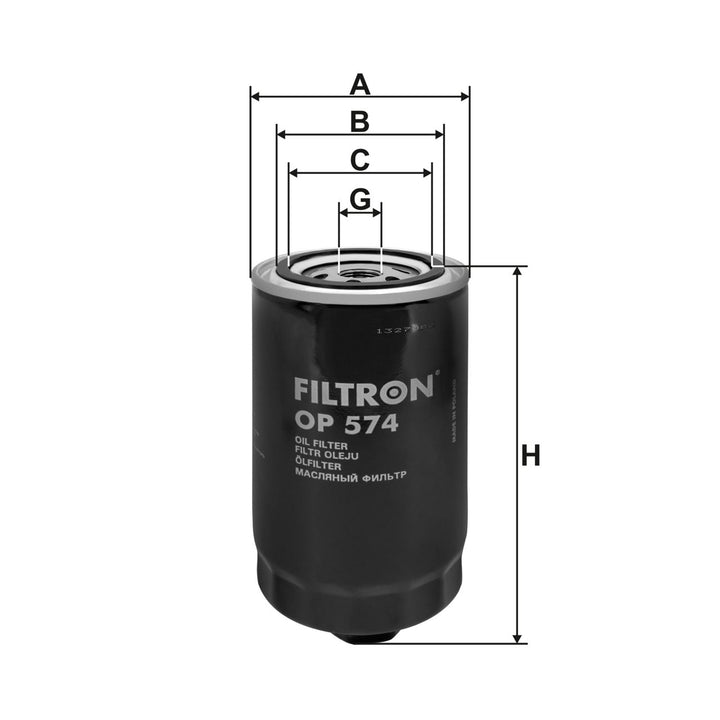 FILTRON OP 574 Yağ Filtresi | Eşdeğer: MANN W 950/4 | VW / VOLVO CARS