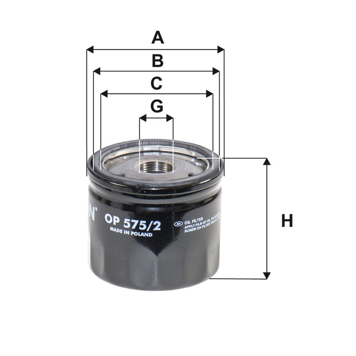 FILTRON OP 575/2 FİLTRE A.STOK (YAĞ-Honda CR-V 4, Civic IX, Civic X, HR-V 2)