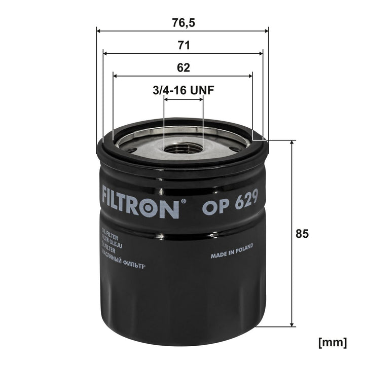 FILTRON OP 629 FİLTRE A.STOK (YAĞ-Focus Cabrio, Focus C-Max, Focus 2, Galaxy 2, Maverick 2, Mondeo 3 (00-07), Mondeo 4 (07-))