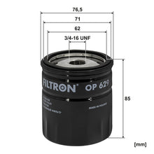 FILTRON OP 629 FİLTRE A.STOK (YAĞ-Focus Cabrio, Focus C-Max, Focus 2, Galaxy 2, Maverick 2, Mondeo 3 (00-07), Mondeo 4 (07-))