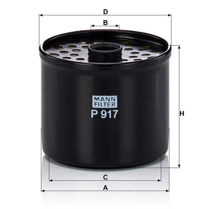 MANN-FILTER P 917 x Yakıt Filtresi - Fiat Panda, VW LT ölçüler mevcut