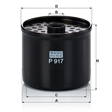 MANN-FILTER P 917 x Yakıt Filtresi - Fiat Panda, VW LT ölçüler mevcut
