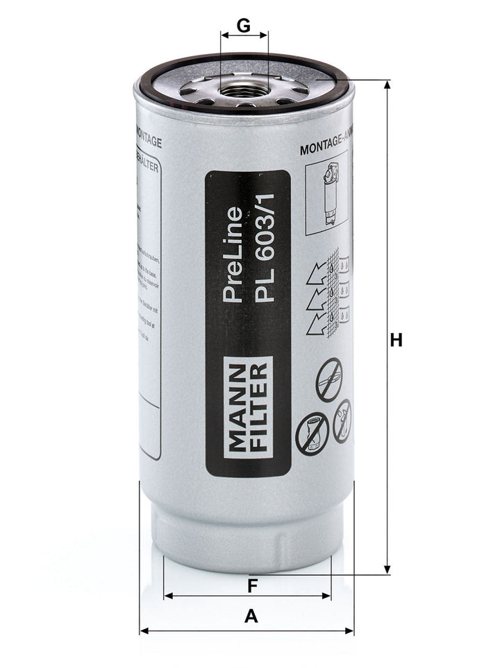 MANN-FILTER P L 603/1 X Yakıt Filtresi | Mercedes U-Serie