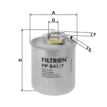 FILTRON PP 841/7 Yakıt Filtresi | Eşdeğer: MANN WK 842/23 x