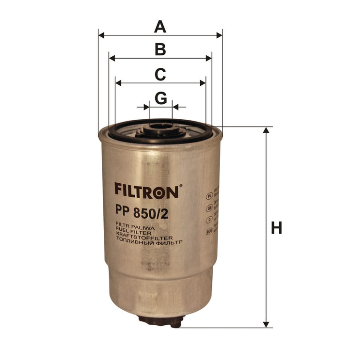 FILTRON PP 850/2 Yakit Fi̇ltresi̇ | Eşdeğer: MANN WK 842/11 | AUDI