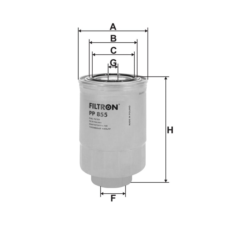 FILTRON PP 855 Yakit Fi̇ltresi̇ | Eşdeğer: MANN WK 8018 x | FORD