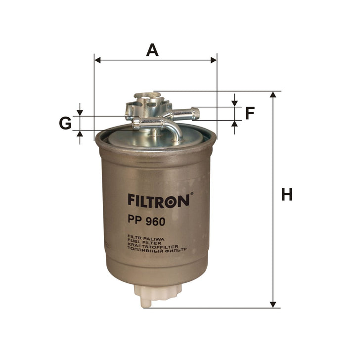 FILTRON PP 960 Yakıt Filtresi | Eşdeğer: MANN WK 823 | SEAT / VW