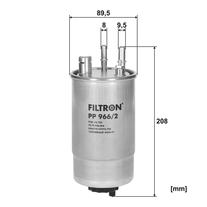 FILTRON PP 966/2 Yakıt Filtresi | Eşdeğer: MANN WK 853/20 | FIAT