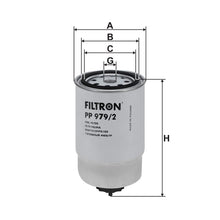 FILTRON PP 979/2 Yakit Fi̇ltresi̇ | Eşdeğer: MANN WK 824/1 | HYUNDAI