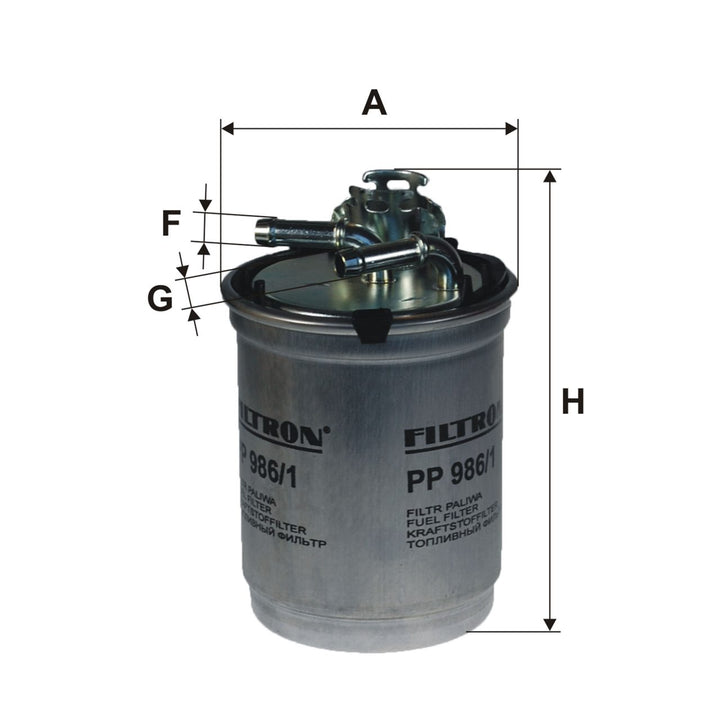 FILTRON PP 986/1 FİLTRE A.STOK (YAKIT-Seat Cordoba 3, Ibiza 4; Skoda Fabia, Fabia 2, Roomster; Volkswagen Polo 4)