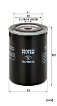 MANN-FILTER W A 940/18 Yağ Filtresi