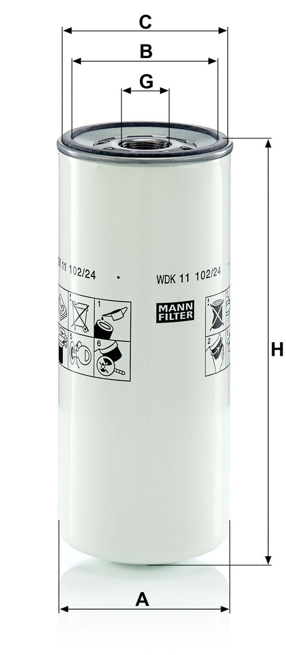 MANN-FILTER WDK 11 102/24 Yakıt Filtresi