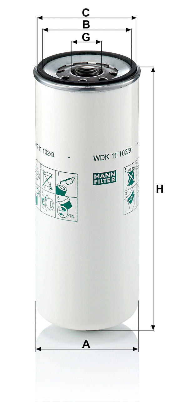 MANN-FILTER WDK 11 102/9 Yakıt Filtresi
