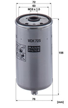 MANN-FILTER WDK 725 Yakıt Filtresi | Askam Fargo Hi-Ex Ser