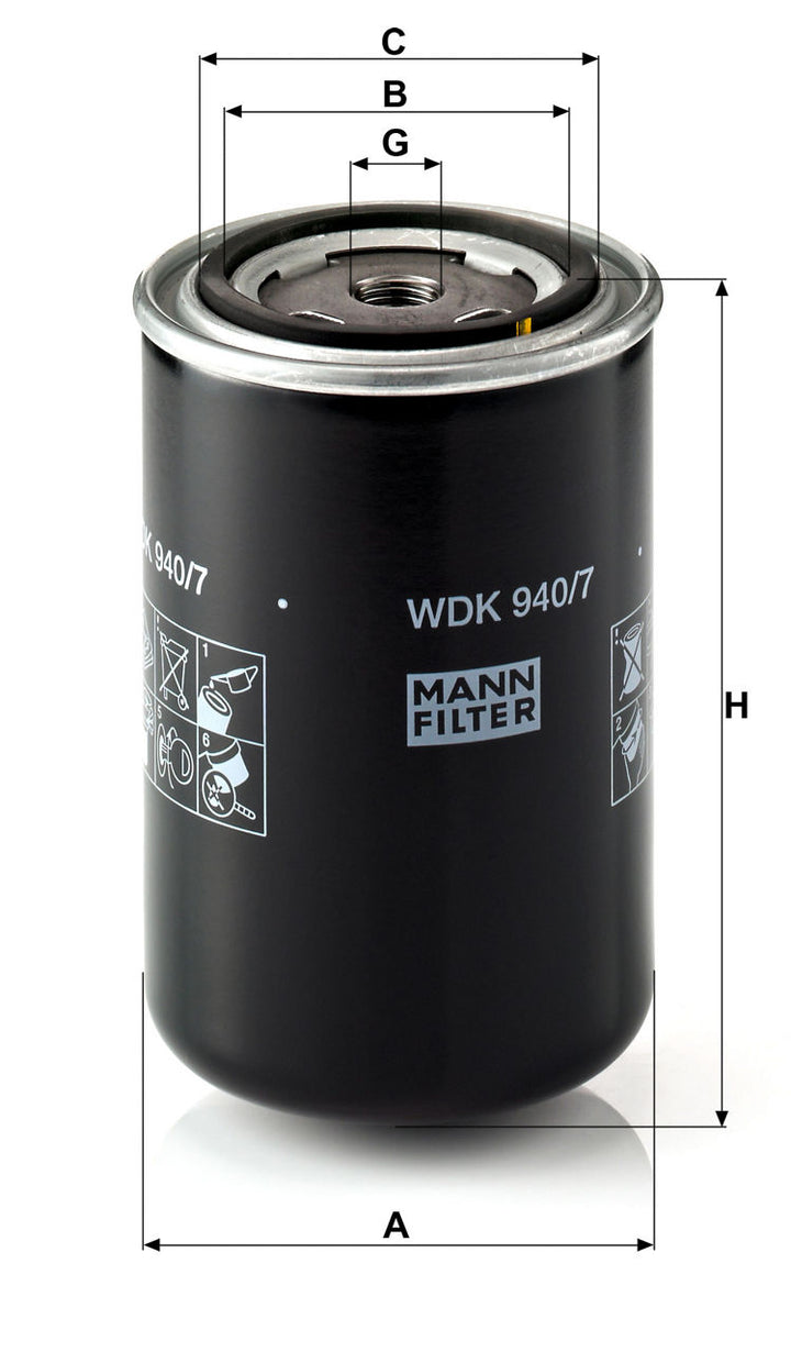 MANN-FILTER WDK 940/7 Yakıt Filtresi