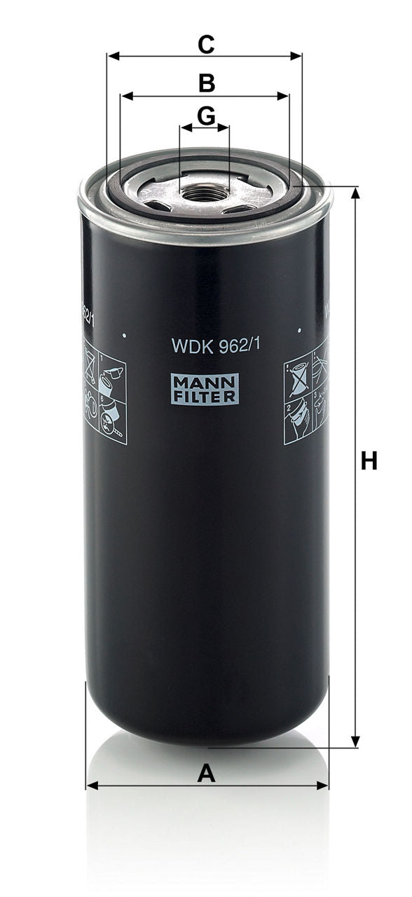 MANN-FILTER WDK 962/1 Yakıt Filtresi | Lamborghini R6-Serie