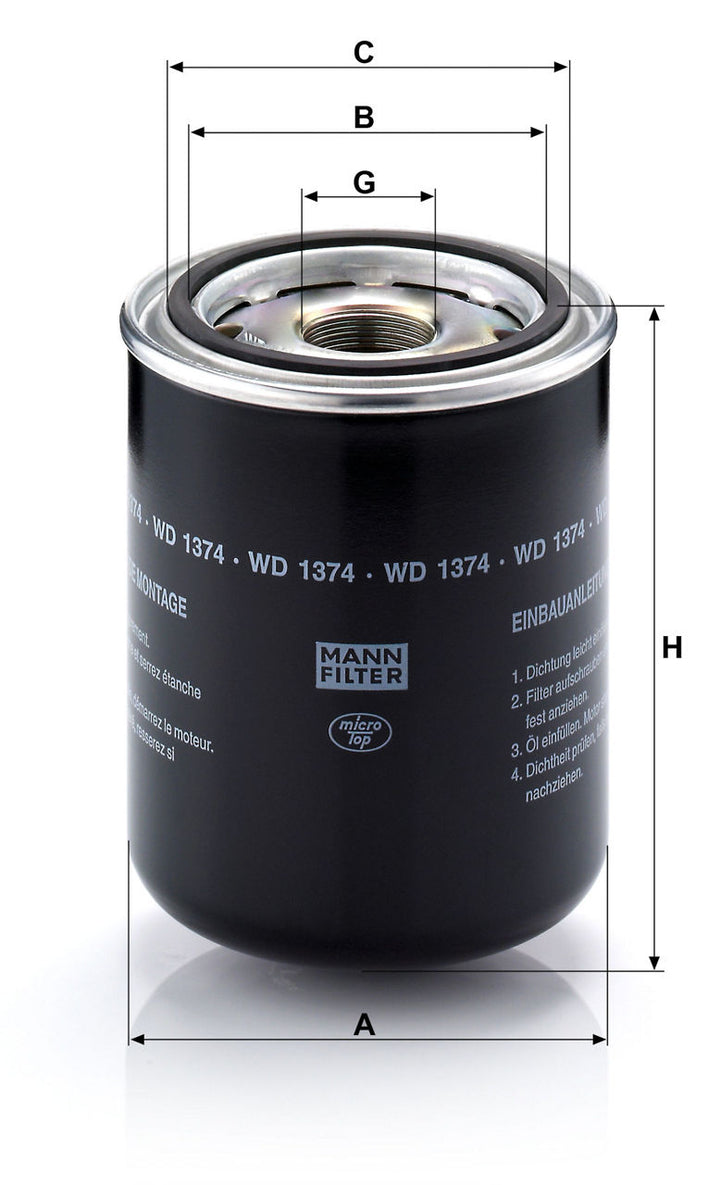 MANN-FILTER WD 1374 Hidrolik Şanzıman Filtresi