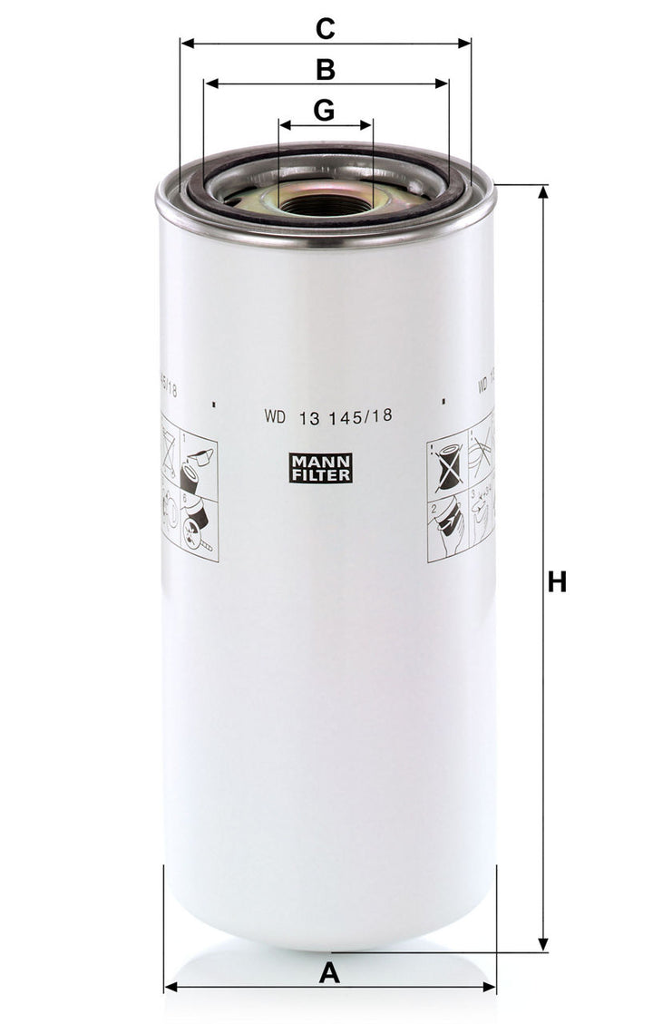 MANN-FILTER W D 13 145/18 Yağ Filtresi