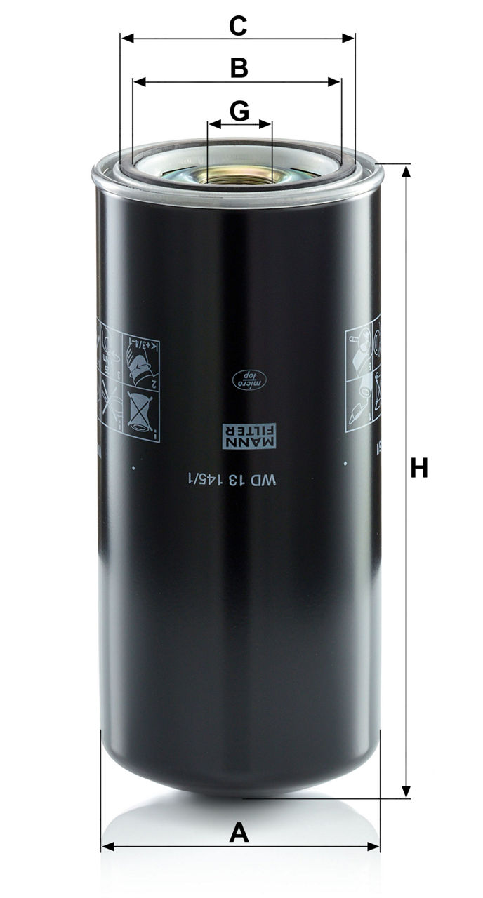MANN-FILTER W D 13 145/1 Yağ Filtresi