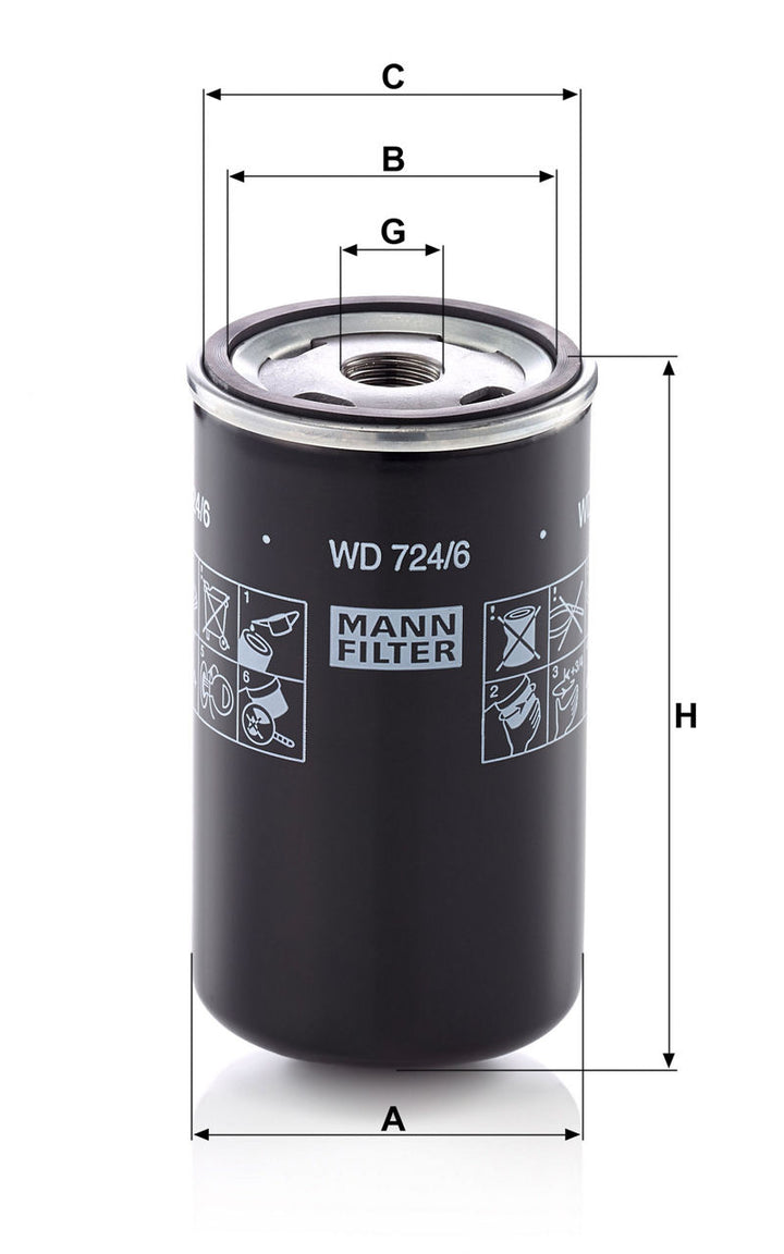 MANN-FILTER W D 724/6 Hidrolik | Mercedes U-Serie