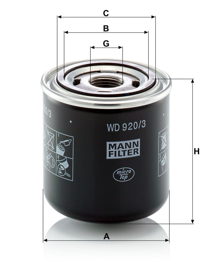 MANN-FILTER WD 920/3 Filtre
