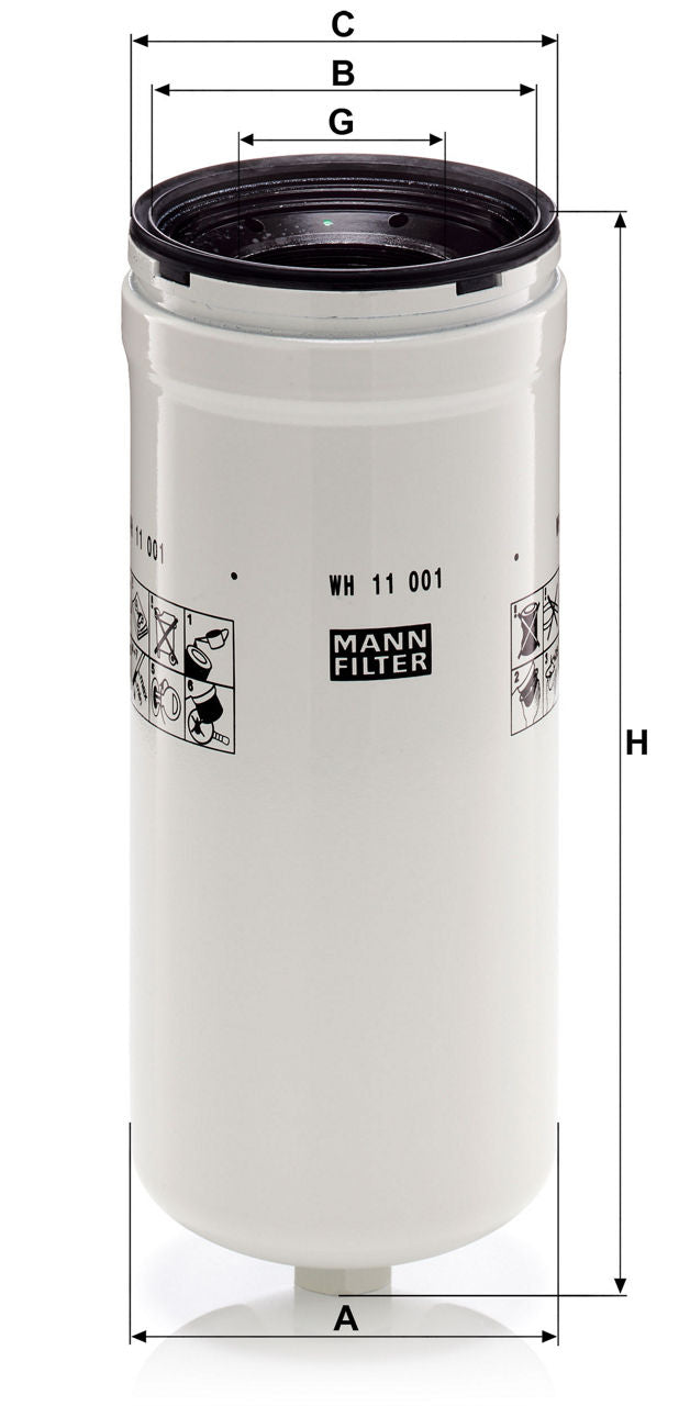 MANN-FILTER W H 11 001 x Hidrolik
